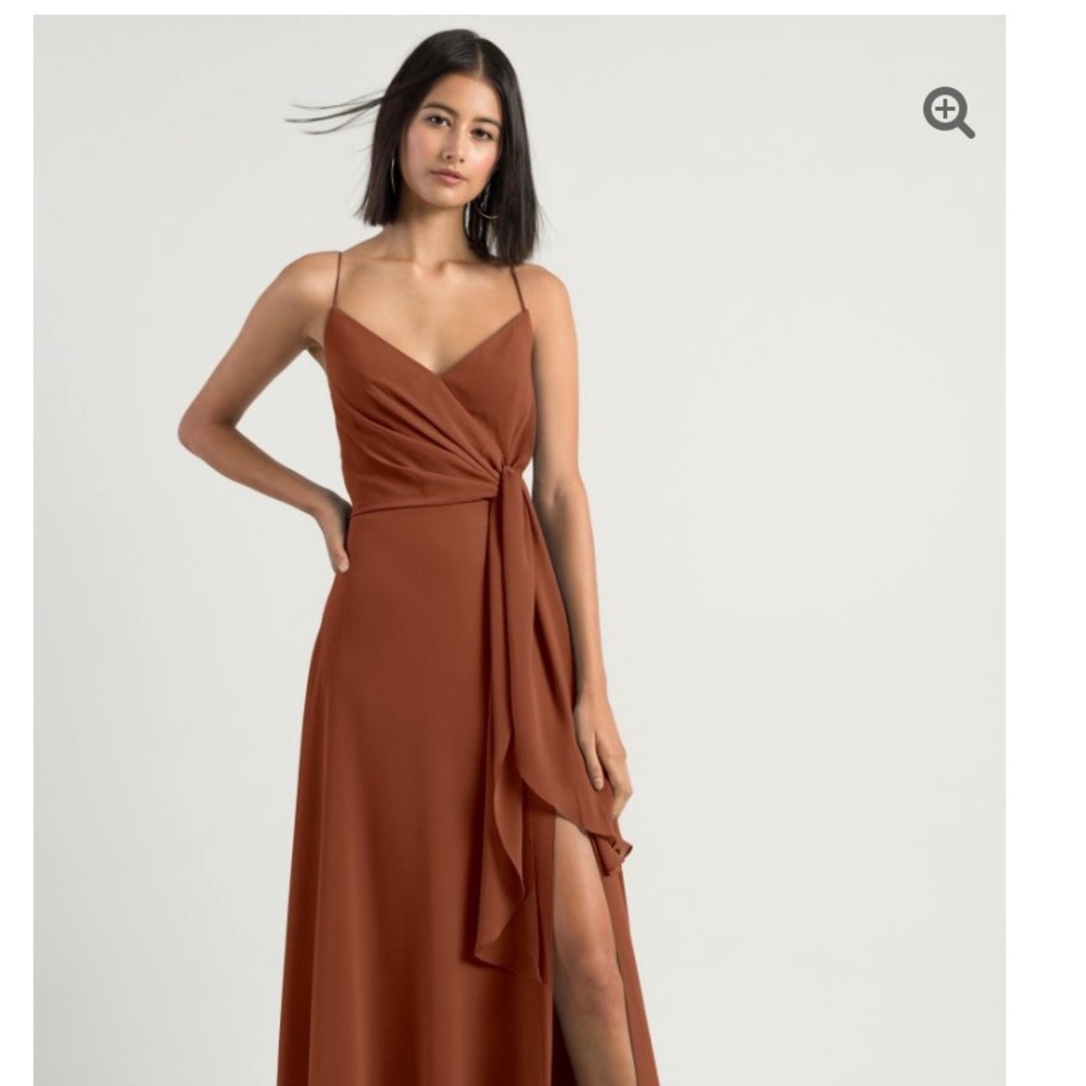 NWT Jenny Yoo brides made dress amara style in terra cotta size 10